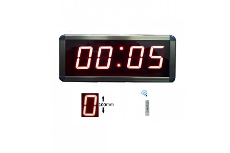 Displayli Dijital Saat, Kasa : 16x40 cm-Kırmızı