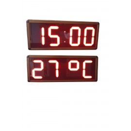 Bold Font Displayli Dijital Saat, Kasa: 16x40cm- Kırmızı