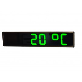 Bold Font Displayli Saniyeli Dijital Saat, Kasa: 20x65cm- Yeşil