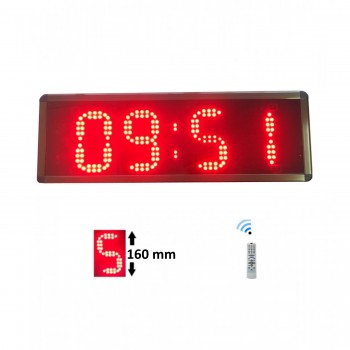 Ledli Dijital Saat Kasa Ölçüsü: 16x50 cm-Kırmızı