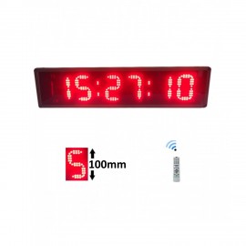 Ledli Saniyeli Dijital Saat Kasa Ölçüsü: 20x65 cm-Kırmızı