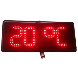 Ledli Nemli Ortam Dijital Saat, Kasa: 17x35 cm-Kırmızı