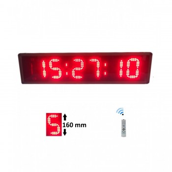 Ledli Saniyeli Dijital Saat Kasa Ölçüsü: 25x80 cm-Kırmızı