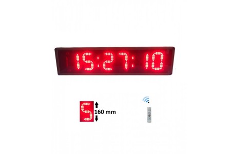 Ledli Saniyeli Dijital Saat Kasa Ölçüsü: 25x80 cm-Kırmızı
