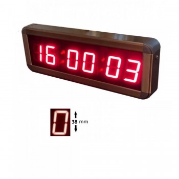 Displayli Saniyeli Dijital Saat, Kasa: 7x26 cm-Kırmızı
