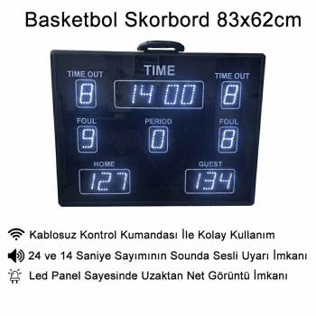 Beyaz Renk Basketbol Skorbord 82x63cm - Basketball Scoreboard