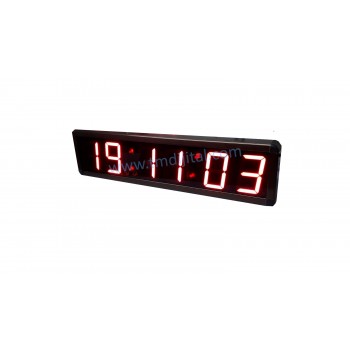 Displayli Saniyeli Dijital Saat Kasa: 12x35 cm-Kırmızı
