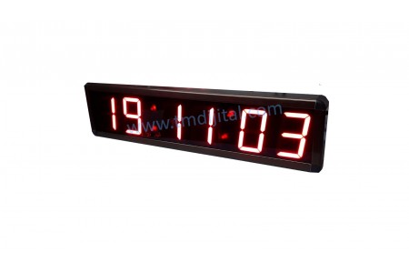 Displayli Saniyeli Dijital Saat Kasa: 12x35 cm-Kırmızı