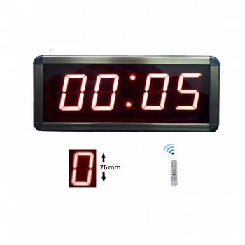 Displayli Dijital Saat, Kasa : 15x37 cm-Kırmızı