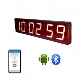 Android Uygulumalı Alarmlı Saniyeli Dijital Saat , Kasa: 16x63 cm