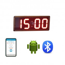 Android Uygulumalı  Alarmlı Bold Font Dijital Saat Kasa Ölçüsü: 16x50 cm-Kırmızı