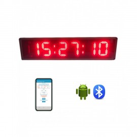 Android Uygulumalı Alarmlı Saniyeli Dijital Saat , Kasa: 20x65 cm