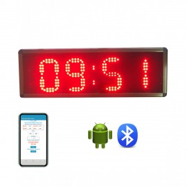 Android Uygulumalı  Alarmlı Dijital Saat Kasa Ölçüsü: 16x50 cm-Kırmızı