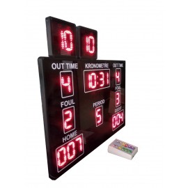 Basketbol Skorbord Sistemi, Kasa:100x85x3 cm