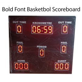 Bold Font Basketbol Skorbord Sistemi, Kasa:122x108x3 cm