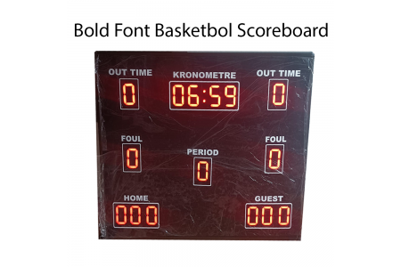 Bold Font Basketbol Skorbord Sistemi, Kasa:122x108x3 cm