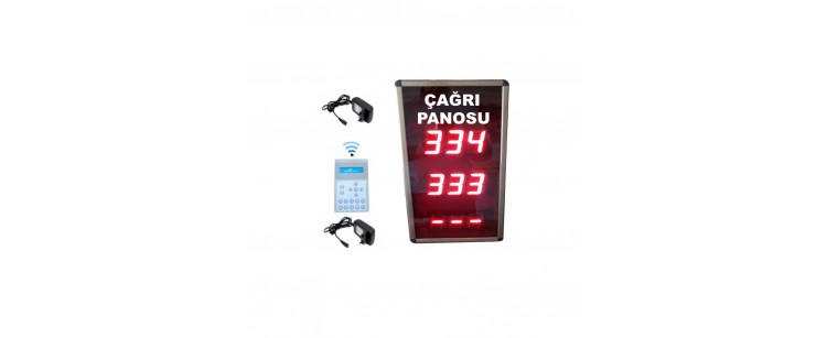  Üç Satır Fastfood Sıramatik (Numaratör) Sistemi Kablosuz