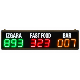 Fastfood-Izgara-Bar Sıramatik Sistemi, Kasa Ölçüsü: 25x80cm;