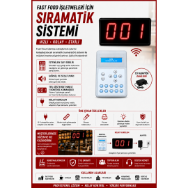 Kablosuz Fastfood Sıramatik (Numaratör)