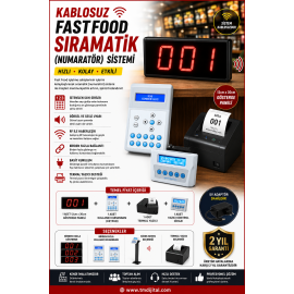 Kablosuz Printer'lı Fastfood Sıramatik (Numaratör) Sistemi