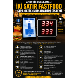 Android Uygulamalı İki Satır Fastfood Sıramatik (Numaratör) Sistemi