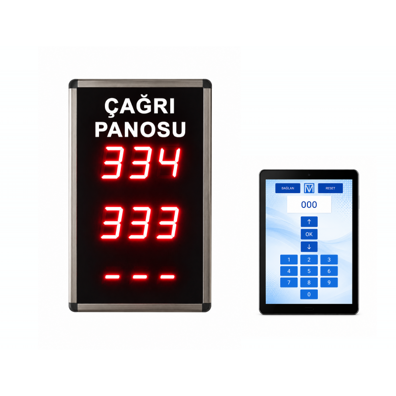 Android Uygulamalı Üç Satır Fastfood Sıramatik (Numaratör) Sistemi