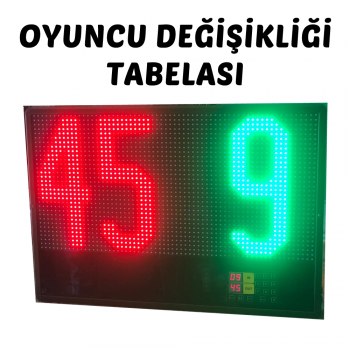 PROFESYONEL HAKEM OYUNCU DEĞİŞİKLİĞİ TABELASI