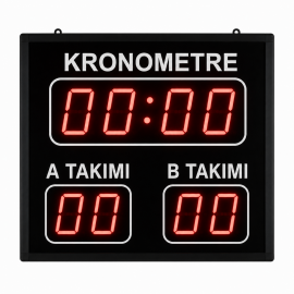 Futbol Halı Saha Skorbordu Kumandalı, Kasa: 60x60x5 cm