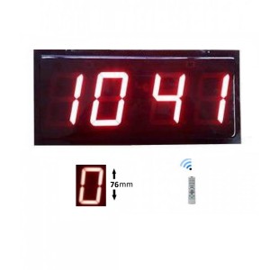 Displayli Dijital Hamam Saati, Kasa: 17x35 cm-Kırmızı