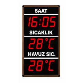 Havuz Saat-Derece Kasa: 50x35 cm