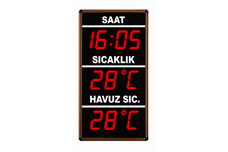 Havuz Saat-Derece Kasa: 50x35 cm