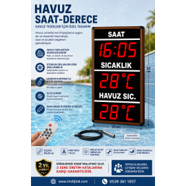 Havuz Saat-Derece Kasa: 50x35 cm