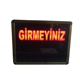  Renkli Ledli Girmeyiniz/Giriniz Yazısı Kasa: 26x20 cm Kumandalı