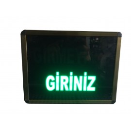  Renkli Ledli Girmeyiniz/Giriniz Yazısı Kasa: 26x20 cm Kumandalı