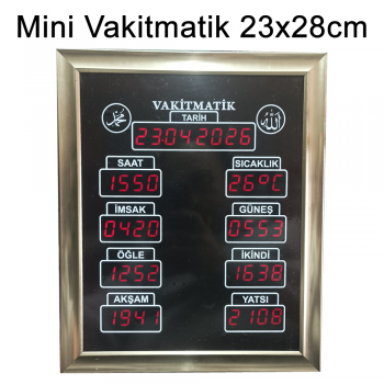 Miniboy Süslü Kasa Vakitmatik, Kasa: 23×28cm