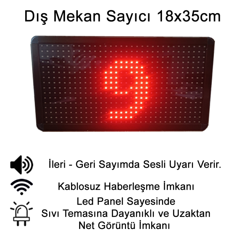 Dış Mekan Sayıcı - Numaratör Sistemi 18x35cm 