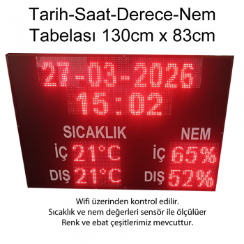 Tarih Saat Derece Nem Tabelası
