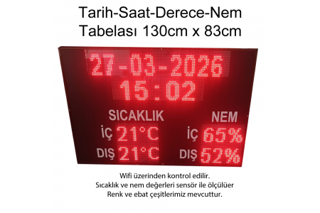 Tarih Saat Derece Nem Tabelası