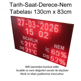 Tarih Saat Derece Nem Tabelası