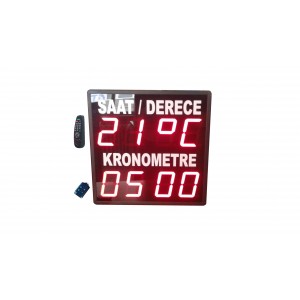 Kumandalı Saat Derece Kronometre Kasa Ölçüsü: 27x27 cm