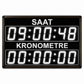 Dijital Saniyeli Saat ve Kronometre, Kasa Ölçüsü: 40x65cm