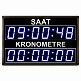 Dijital Saniyeli Saat ve Kronometre, Kasa Ölçüsü: 40x65cm