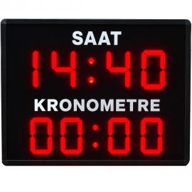 Kumandalı Saat - Kronometre Kasa Ölçüsü: 27x27 cm - Kırmızı