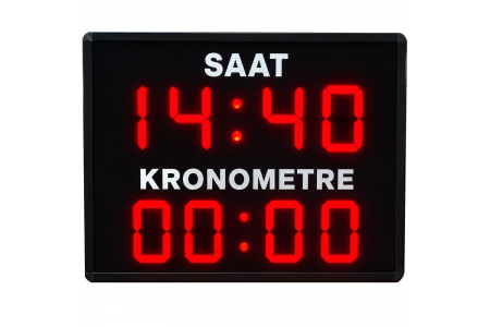 Kumandalı Saat - Kronometre Kasa Ölçüsü: 27x27 cm - Kırmızı