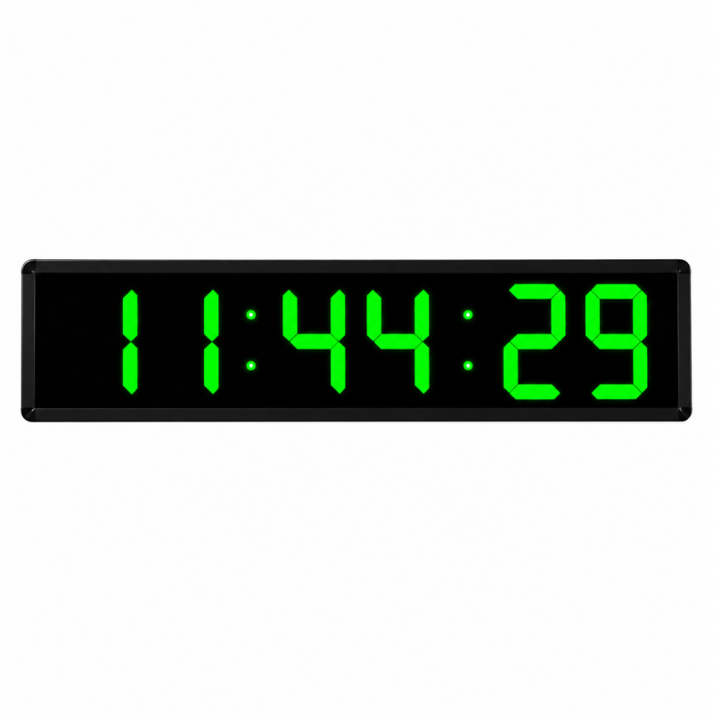 Bold Font Displayli Saniyeli Dijital Saat, Kasa: 20x65cm