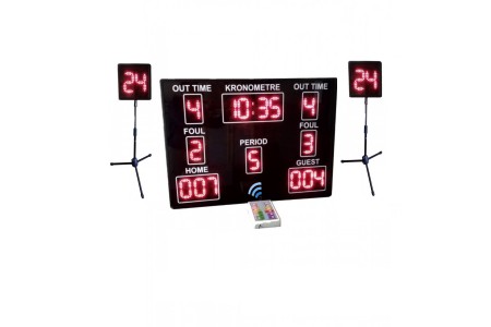 Basketbol Skorbord Sistemi, Kasa:100x85x3 cm