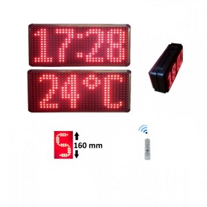 Totem için Çift Taraflı Dijital Saat  Kasa Ölçüsü: 18x35cm