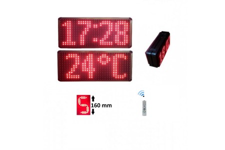 Totem için Çift Taraflı Dijital Saat  Kasa Ölçüsü: 18x35cm