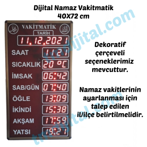 Büyükboy Vakitmatik, Kasa: 40x72 cm