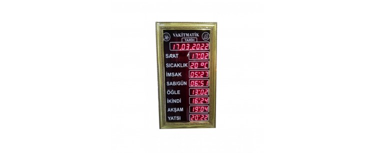 Büyükboy Vakitmatik, Kasa: 43x75 cm